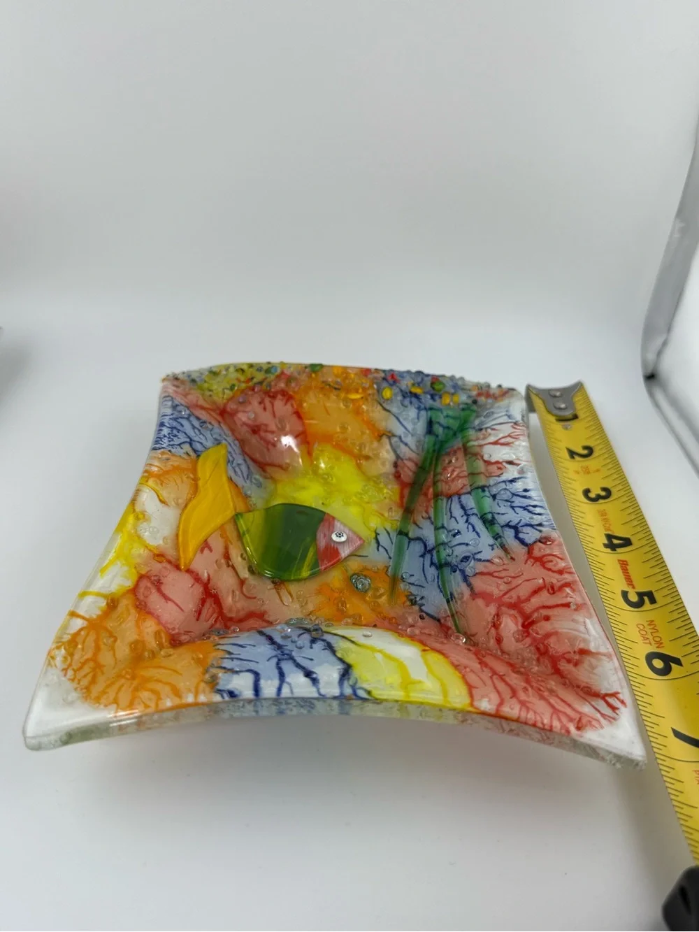 Glass Plate With Tropical Fish